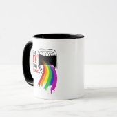 Ik ben zo homo, ik braak Regenbogen Mok (Voorkant links)