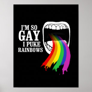 Ik ben zo homo, ik puk Rainbows Poster