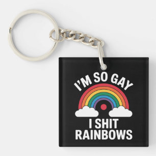 Ik Ben Zo Homoseksueel Regenbogen Grappig LGBTQ Pr Sleutelhanger