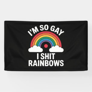 Ik Ben Zo Homoseksueel Regenbogen Grappig LGBTQ Pr Spandoek