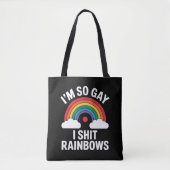 Ik Ben Zo Homoseksueel Regenbogen Grappig LGBTQ Pr Tote Bag (Voorkant)