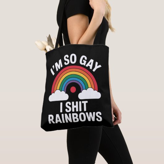 Ik Ben Zo Homoseksueel Regenbogen Grappig LGBTQ Pr Tote Bag (Dichtbij)