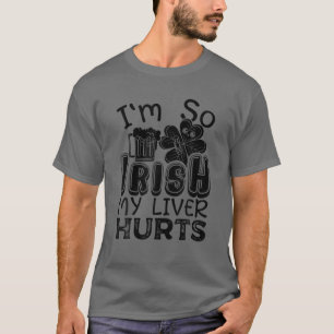 Ik ben zo Iers dat mijn leverhutten Beer St. Patr T-shirt