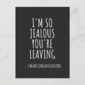 Ik ben zo jaloers dat je weggaat feestdagenkaart (Voorkant)