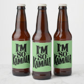 Ik ben zo Kamala Brat Green Meme Bier Etiket (Flessen)
