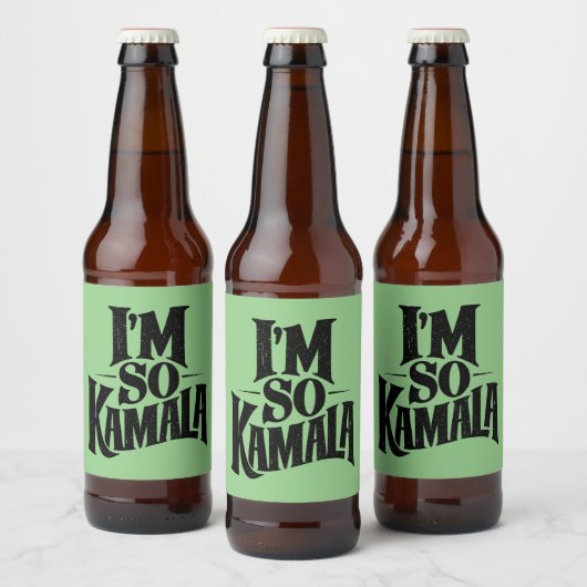 Ik ben zo Kamala Brat Green Meme Bier Etiket (Flessen)