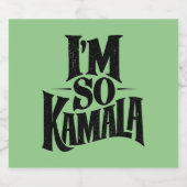 Ik ben zo Kamala Brat Green Meme Bier Etiket (Enkel label)