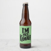 Ik ben zo Kamala Brat Green Meme Bier Etiket (Voorkant)