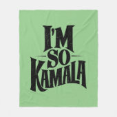 Ik ben zo Kamala Brat Green Meme Fleece Deken (Voorkant)