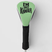 Ik ben zo Kamala Brat Green Meme Golfheadcover (Voorkant)
