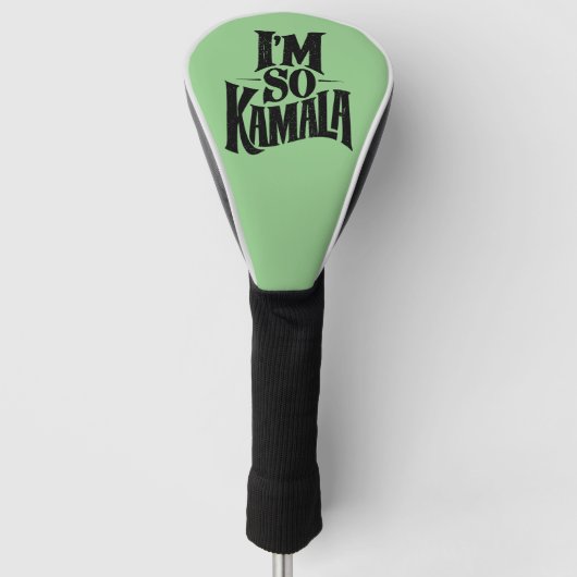 Ik ben zo Kamala Brat Green Meme Golfheadcover (Voorkant)