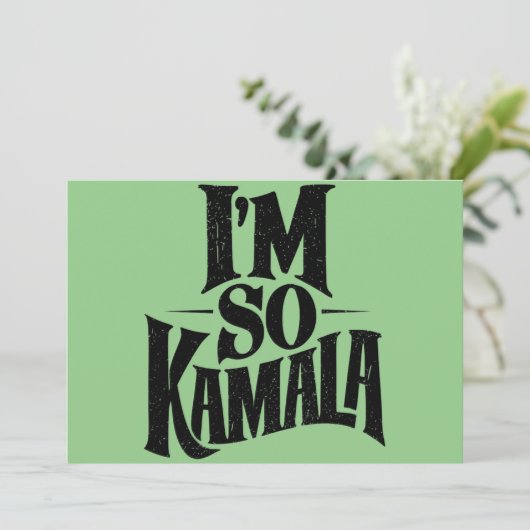 Ik ben zo Kamala Brat Green Meme Kaart (Staand voorkant)