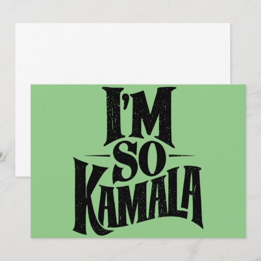 Ik ben zo Kamala Brat Green Meme Kaart (Voorkant / Achterkant)