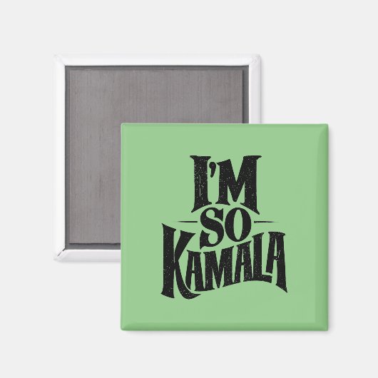 Ik ben zo Kamala Brat Green Meme Magneet (Voorkant / Achterkant)
