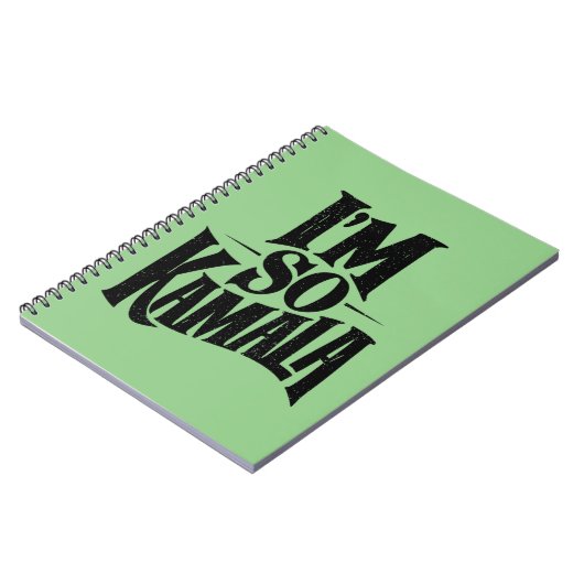 Ik ben zo Kamala Brat Green Meme Notitieboek (Linkerzijde)