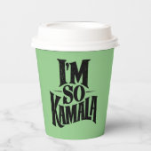 Ik ben zo Kamala Brat Green Meme Papieren Bekers (Voorkant)