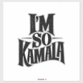 Ik ben zo Kamala Brat Green Meme Sticker (Vel)