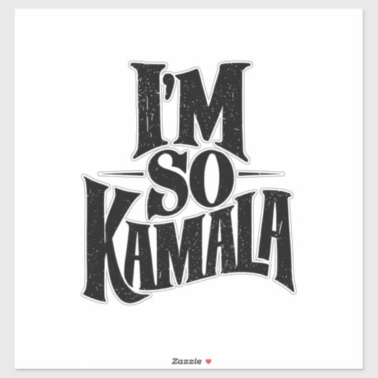 Ik ben zo Kamala Brat Green Meme Sticker (Vel)