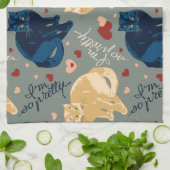 Ik ben zo  kat! theedoek (Gevouwen)