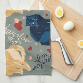 Ik ben zo  kat! theedoek (Quarter Fold)