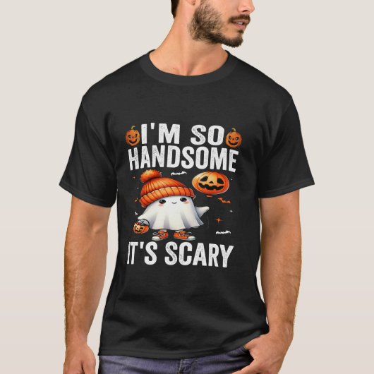 Ik ben zo knap Het is eng Grappig Halloween Ghost T-shirt (Voorkant)