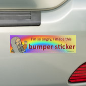 Ik ben zo kwaad bumpersticker (Op auto)