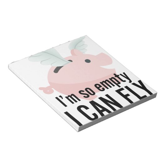 Ik ben zo Leeg dat ik met schimmels kan vliegen. Notitieblok (Schuin)