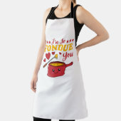 Ik ben zo letterlijk jij Kawaii Fondue Pun T-Shirt Schort (Insitu)