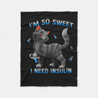 Ik ben zo lief dat ik insuline leuk kat diabetes b fleece deken