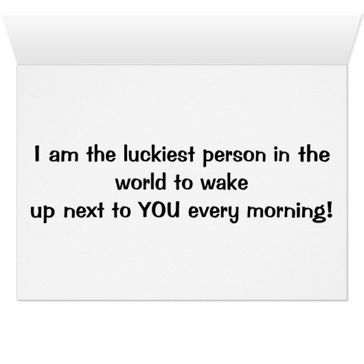 IK BEN ZO LUCKY-GOOD MORD "BEAUTIFUL" LIEFKAART (Binenzijde Horizontaal (Onderkant))