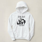 Ik ben zo lui Vandaag panda, Schattigee luie slape Hoodie (Design voorkant)