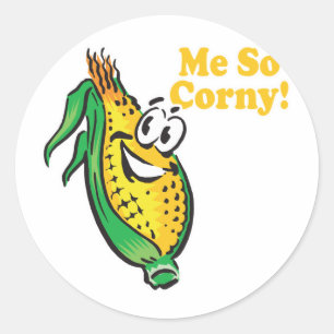 Ik ben zo mals maiskolf ronde sticker