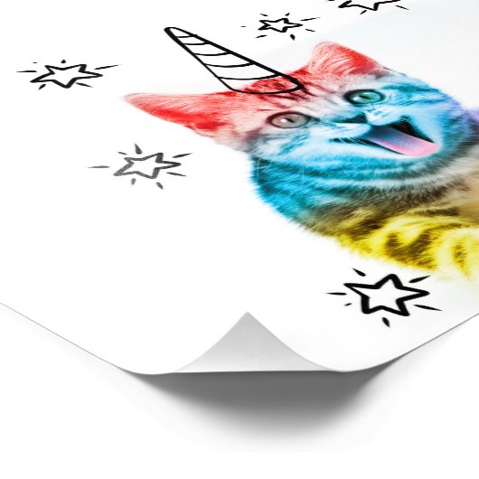 Ik ben zo meowgisch. foto afdruk (Hoek)