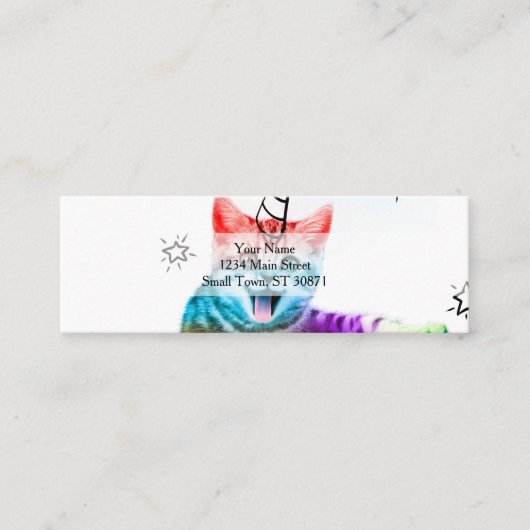 Ik ben zo meowgisch. mini visitekaartje (Voorkant)