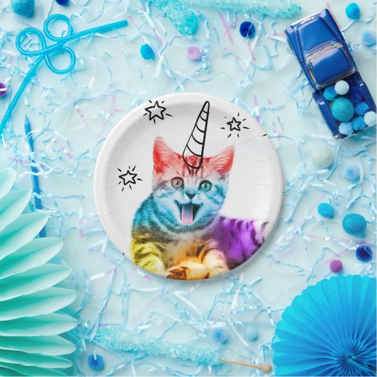 Ik ben zo meowgisch. papieren bordje (Feest)