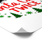 Ik ben zo mooi kerstman, twee grappige kerst poster (Hoek)