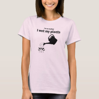 Ik ben zo opgewonden dat ik mijn planten shirt nat