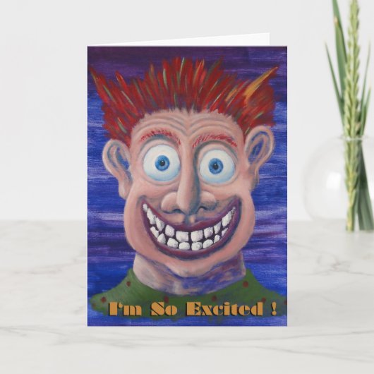 Ik ben zo opgewonden! kaart (Voorkant)