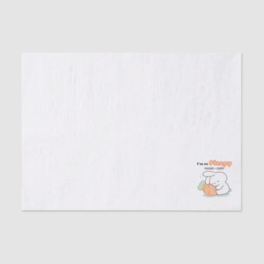 Ik ben zo Pleepy: Bunny Hugging Wortel Kussen Tissuepapier (Voorkant)