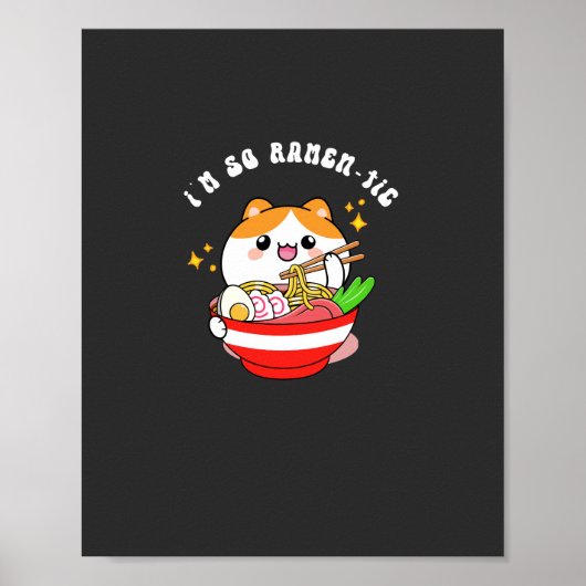 Ik ben zo ramen-tisch T-shirt Poster (Voorkant)