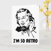 IK BEN ZO RETRO WENSKAARTEN KAART (Gele Bloem)