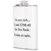 Ik ben zo rijk! heupfles (Links)