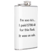 Ik ben zo rijk! heupfles (Rechts)