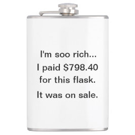 Ik ben zo rijk! heupfles