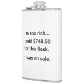 Ik ben zo rijk! heupfles (Links)