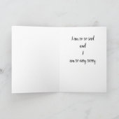 IK BEN ZO **SAD* EN ZO **SORRY** KAART (Binnen)