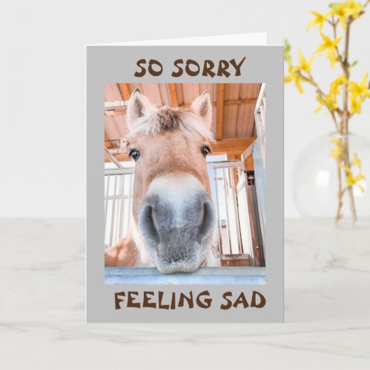 IK BEN ZO **SAD* EN ZO **SORRY* KAART (Gele Bloem)