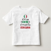 Ik ben zo schattig dat ik Italiaan moet zijn Kinder Shirts (Voorkant)