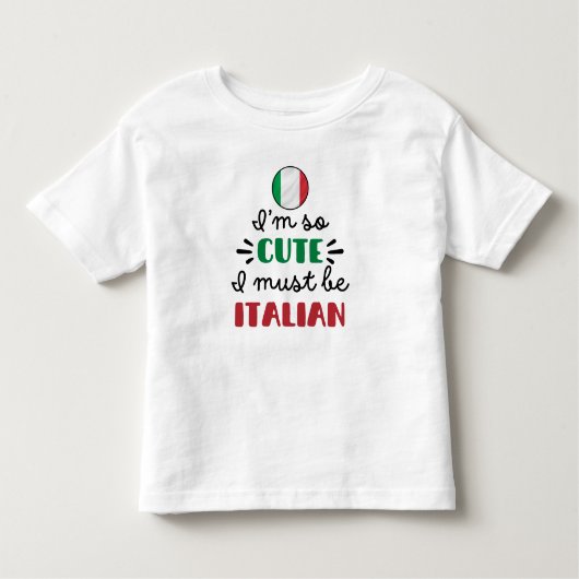 Ik ben zo schattig, ik moet Italiaans zijn Kinder Shirts (Voorkant)