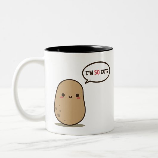 Ik ben zo schattig. tweekleurige koffiemok (Links)